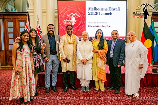 Brahma Kumaris with guests at the Launch