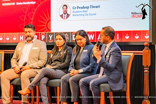 The Australian Indian councillors' panel in conversation on stage
